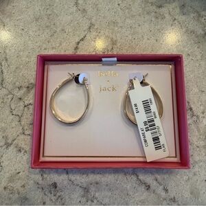 bella jack Gold Hoop Earrings NEW